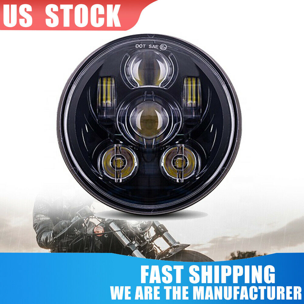 5 3/4 inch LED Headlight Plug and Play for Indian Scout and Indian Bobber