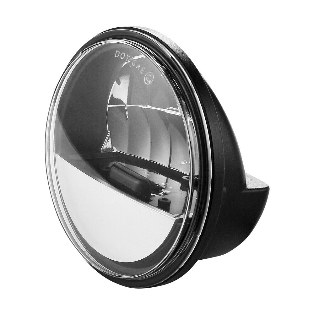 4 1/2 4.5 Inch Black LED Auxiliary Spot Passing Fog Light Lamp For Harley Indian
