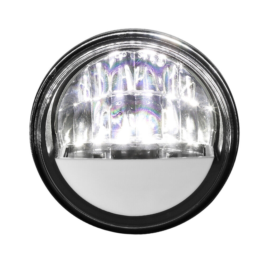 4 1/2 4.5 Inch Black LED Auxiliary Spot Passing Fog Light Lamp For Harley Indian