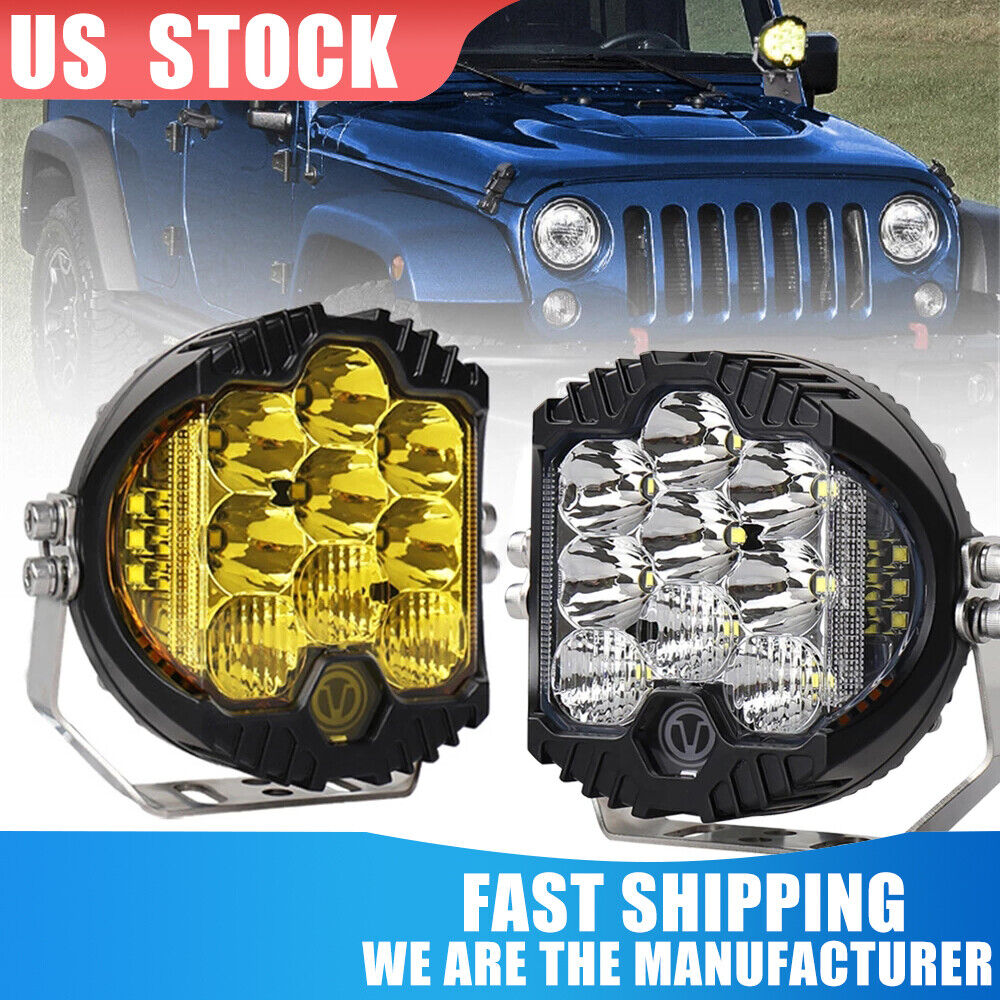 5 inch 50W LED Work Light Pods Spot Flood Combo Fog Lamp Offroad Driving Car