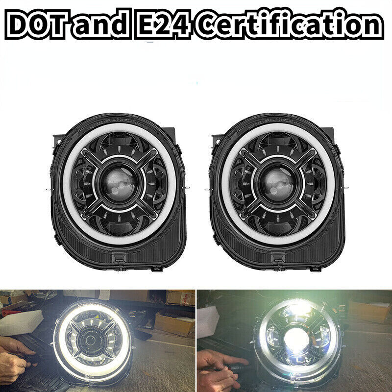 Plug and Play Led headlight Hi/Low beam with Halo For Jeep Renegade 2015-2022