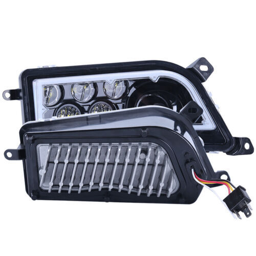 Pair ATV RGB LED Headlights Halo Angel Eye For 2014-2021 Polaris RZR 900 1000 XP