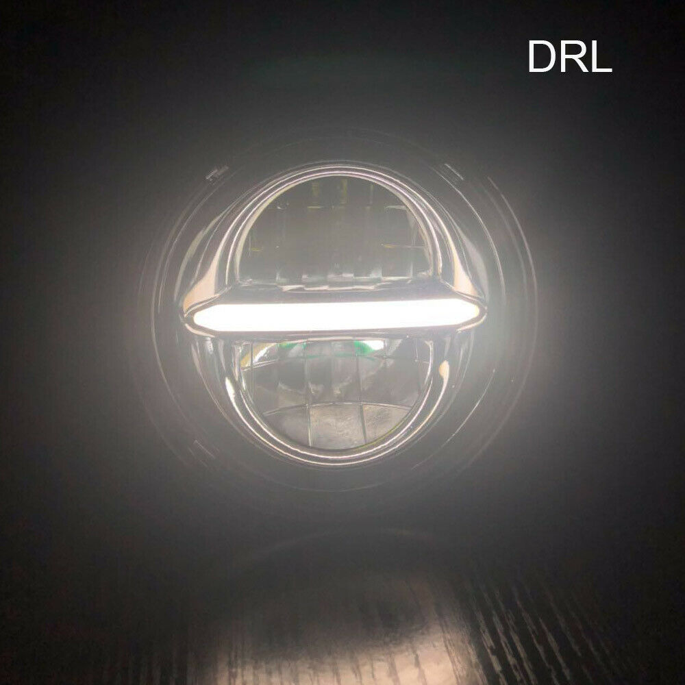 7"LED Projector Headlight + Passing Lights For Harley Touring Electra Glide