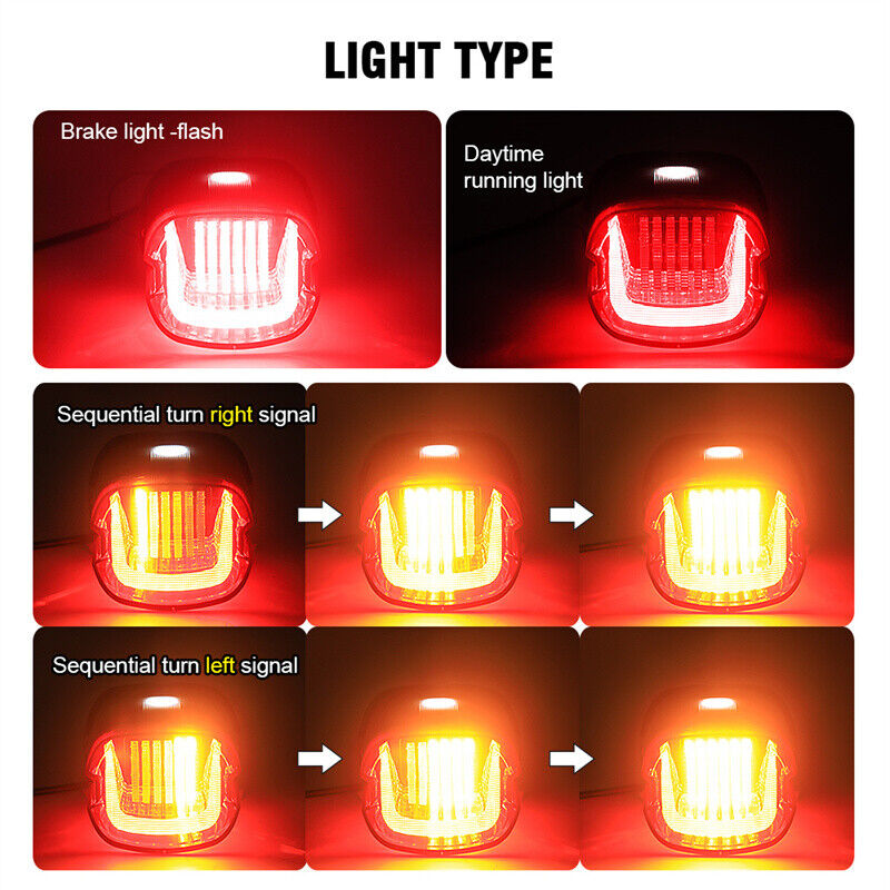 26W LED Tail Light Brake LED License Plate Lamp LED Signal light DRL For Harley