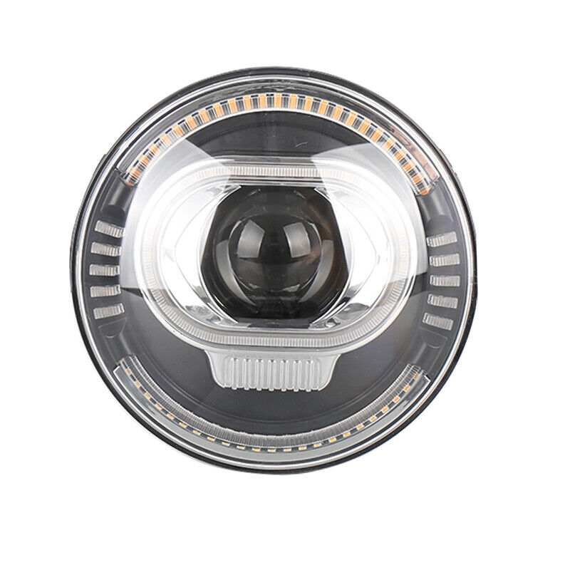 7 Inch LED Headlight 50W High Low Beam DRL RGB Bluetooth App Control For Jeep