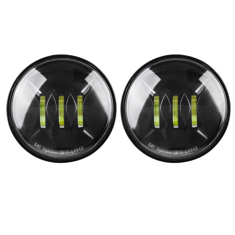 Pair 4 1/2 inch LED Passing Light 4.5'' LED Fog Light Lamps for Harley Touring