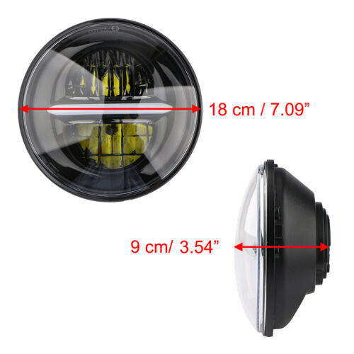 7'' 50W LED Hi/Lo Headlight DRL Turn Signal Lamp For Jeep Wrangler JK TJ CJ JKU
