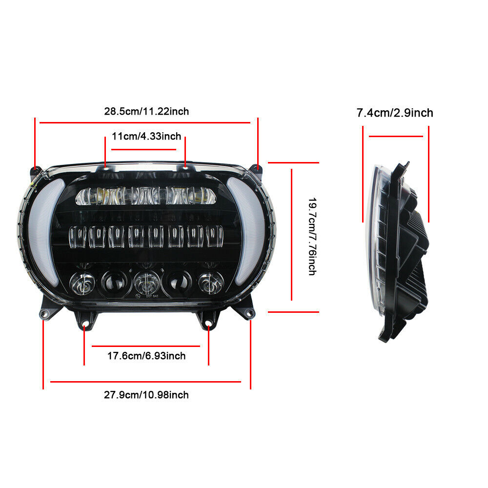 LED Headlight Projector Headlamp DRL Turn SIgnal For Harley Road glide 2015-2022