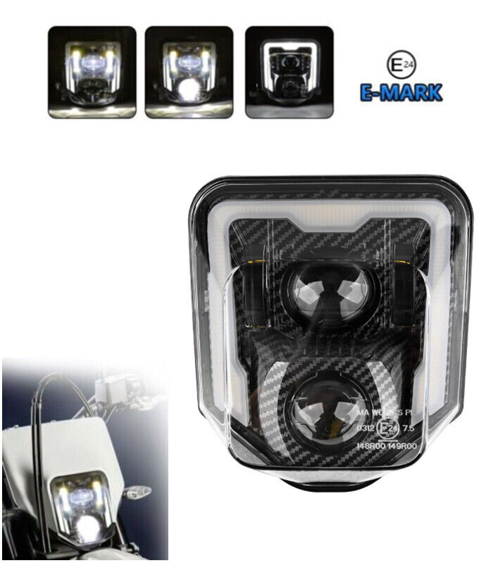 Carbon Fiber LED Headlamp for Husqvarna 701 Enduro SuperMoto 501 300 450 350 250
