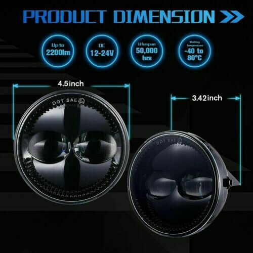 Plug and Play 48W Pair Bumper LED Fog Lights Black Fit For Ford F150 2009 - 2014