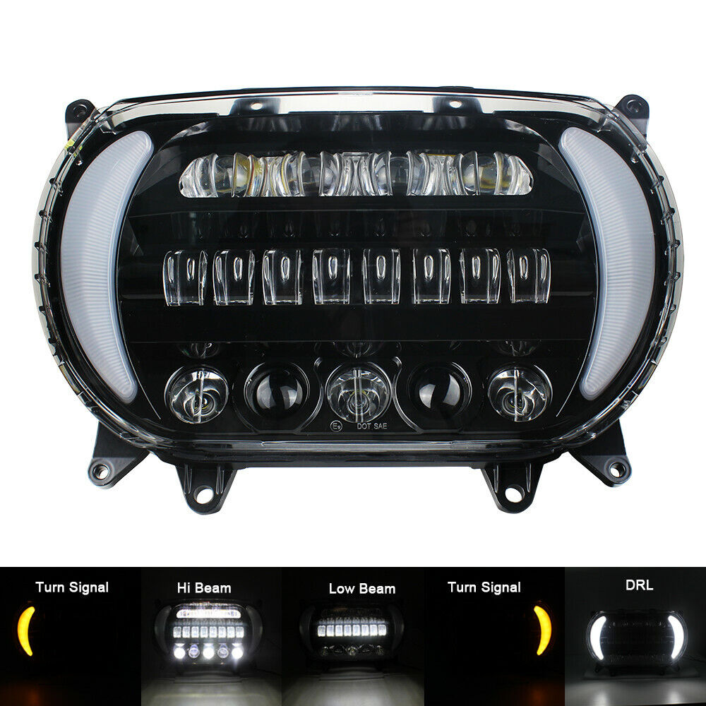 LED Headlight Projector Headlamp DRL Turn SIgnal For Harley Road glide 2015-2022