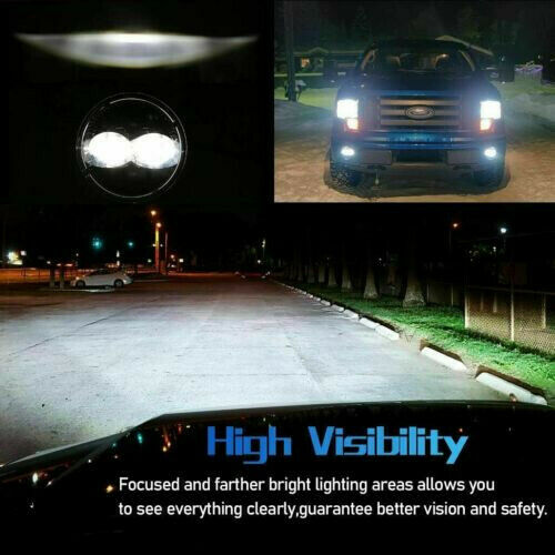 Plug and Play 48W Pair Bumper LED Fog Lights Black Fit For Ford F150 2009 - 2014
