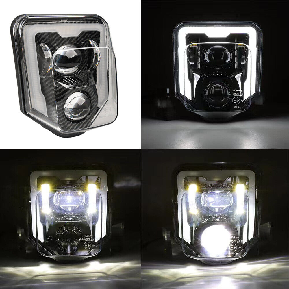 Carbon Fiber LED Headlamp for Husqvarna 701 Enduro SuperMoto 501 300 450 350 250