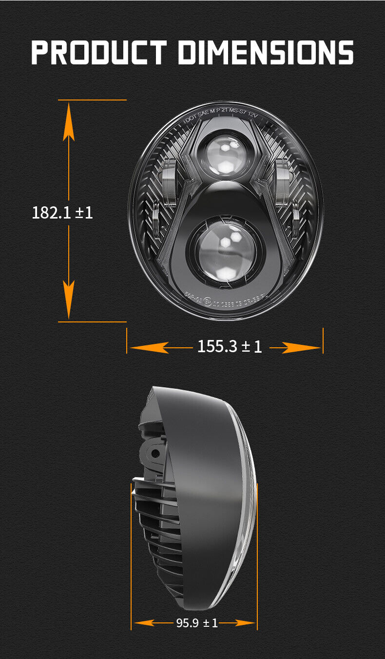 LED Headlight with DRL Headlamp For Harley Davidson Softail Breakout 2018 UP