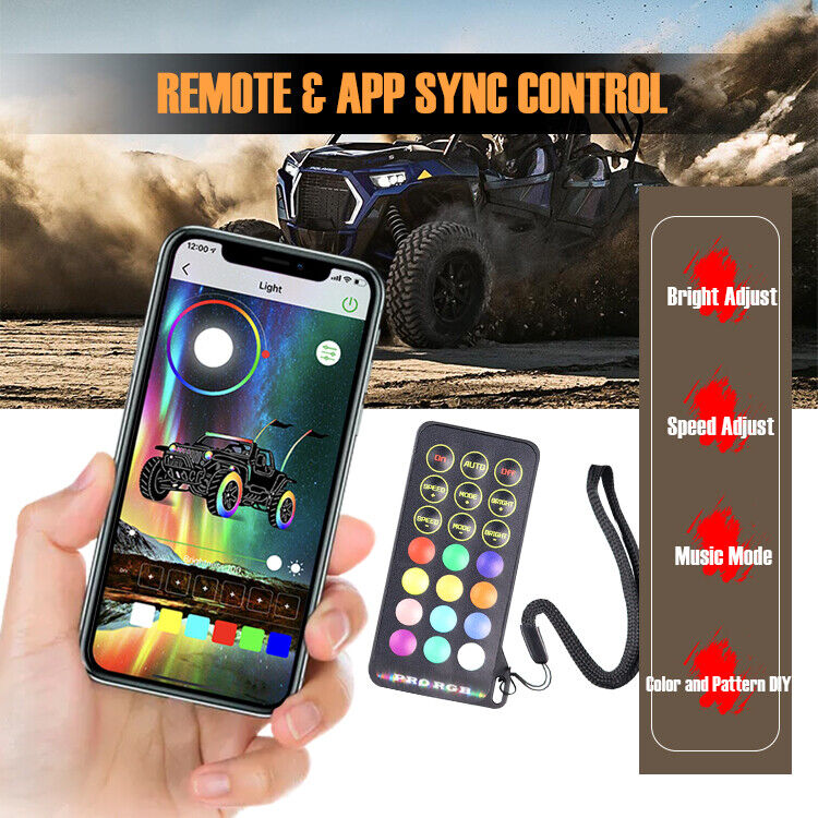 LED Turn Signal Light RGB Fang Accent Light APP Control For RZR XP 1000 2019 up