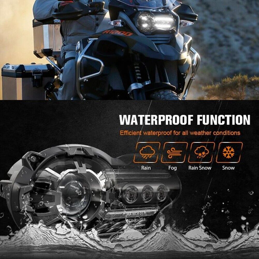 LED Headlight headlamp H/L beam DRL For BMW R1200GS 2004-2012 R1200GS Adv 05-13