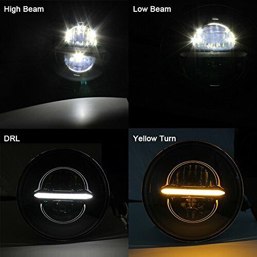 7'' 50W LED Hi/Lo Headlight DRL Turn Signal Lamp For Jeep Wrangler JK TJ CJ JKU
