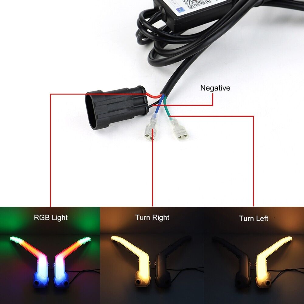 LED Front Signature Light Turn Signal Lights RGB For Can-Am Maverick X3 XDS 2017