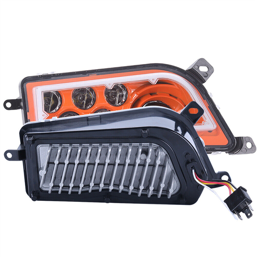 ATV UTV Halo LED Headlights Orange For Polaris General 1000 RZR XP 4 1000 TURBO