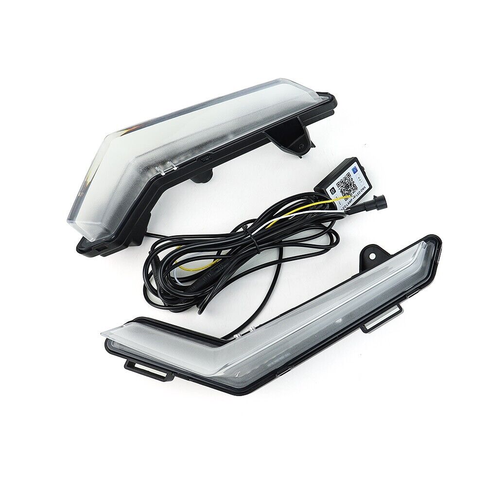 Pair RGB LED Turn Signals Light DRL App Control for Can-Am Defender Max 2020+