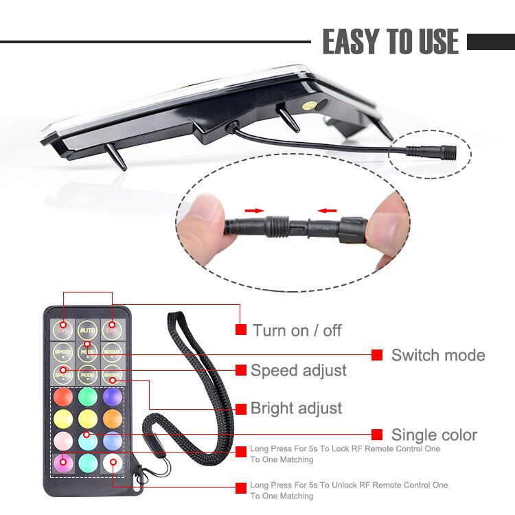 LED Turn Signal Light RGB Fang Accent Light APP Control For RZR XP 1000 2019 up