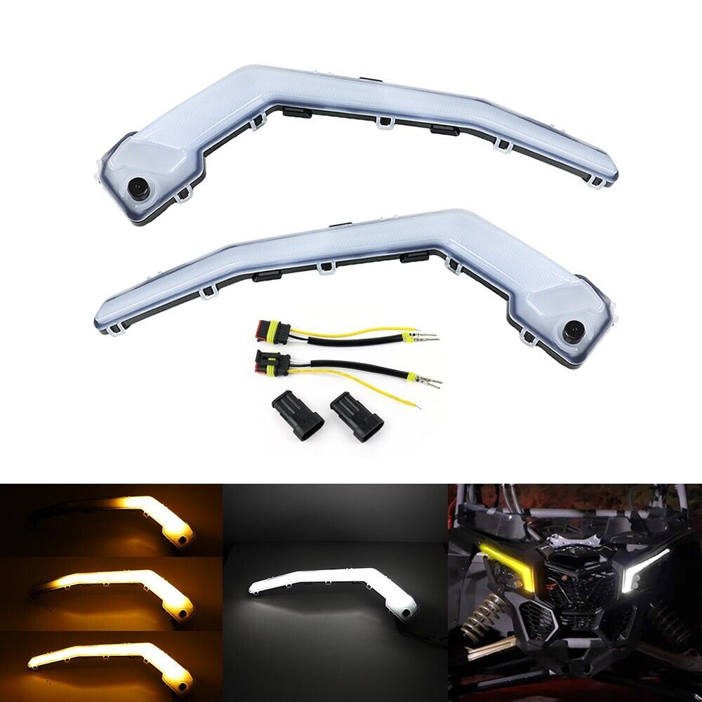 LED Front Signature Light Flowing Turn Signal For Can Am Maverick X3 XDS 2017-18