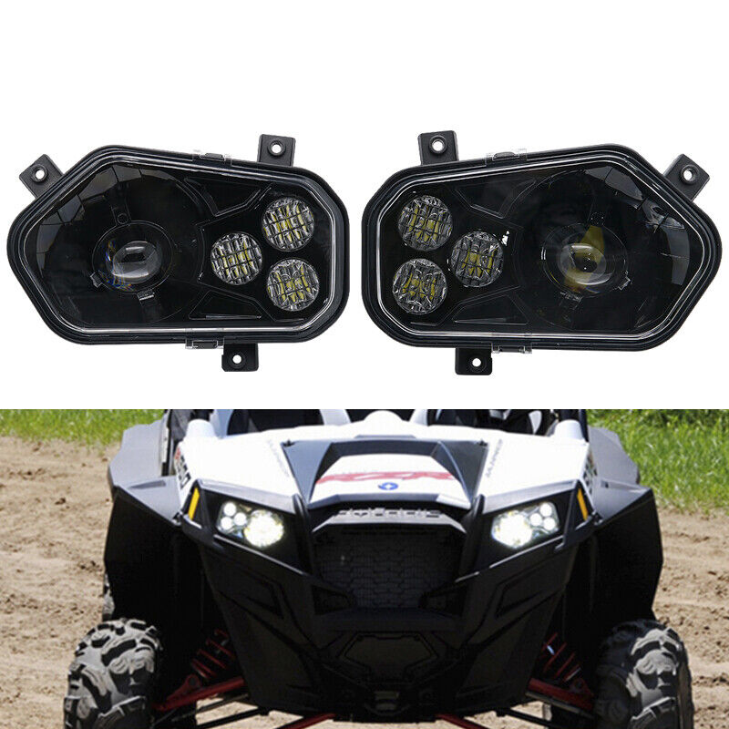 For 2011-2014 Polaris RZR 800 ATV UTV LED Conversion Headlights Kit /RZR 900 XP