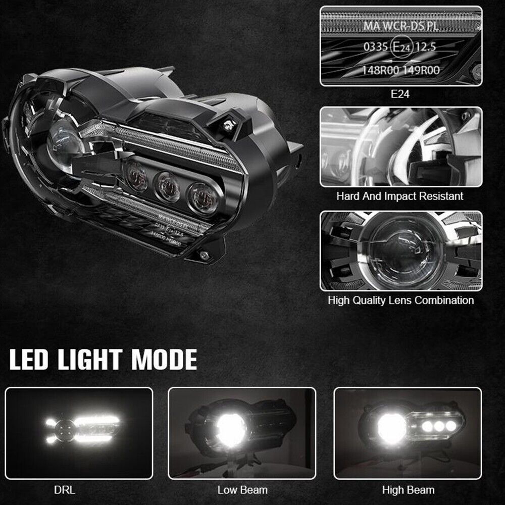 LED Headlight headlamp H/L beam DRL For BMW R1200GS 2004-2012 R1200GS Adv 05-13