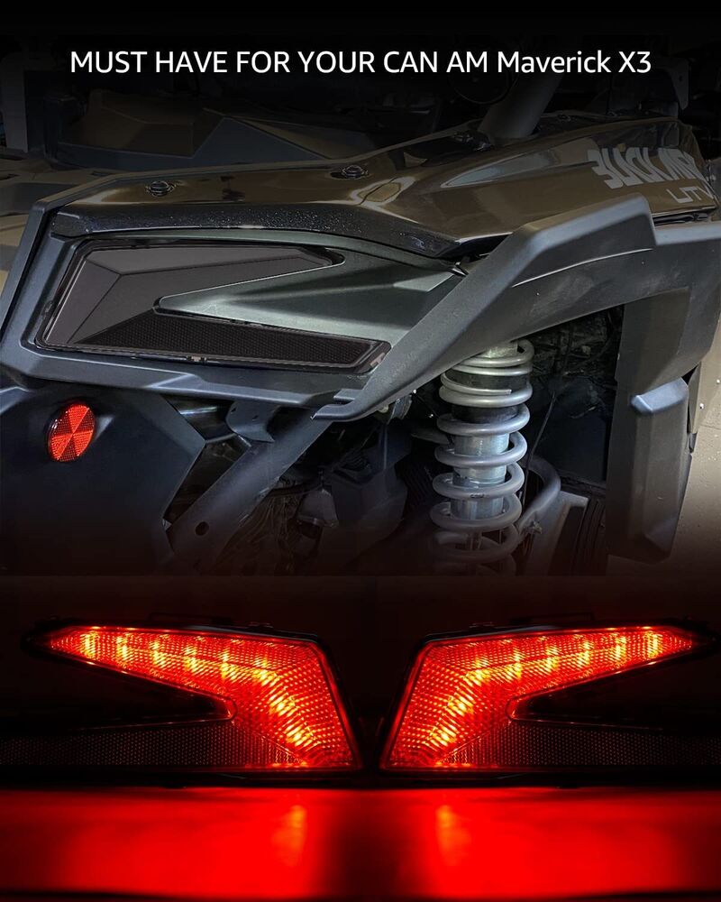 For Can-Am 2017-21 Maverick X3 Turbo R Black Smoke LED Tail Lights 710004744