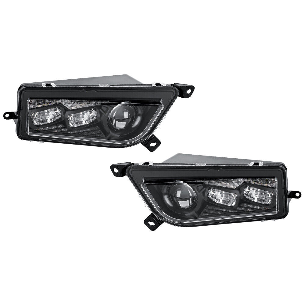 Pair LED Headlights Turn Signal Lamps DRL Plug&Play for Polaris RZR 900 XP 1000