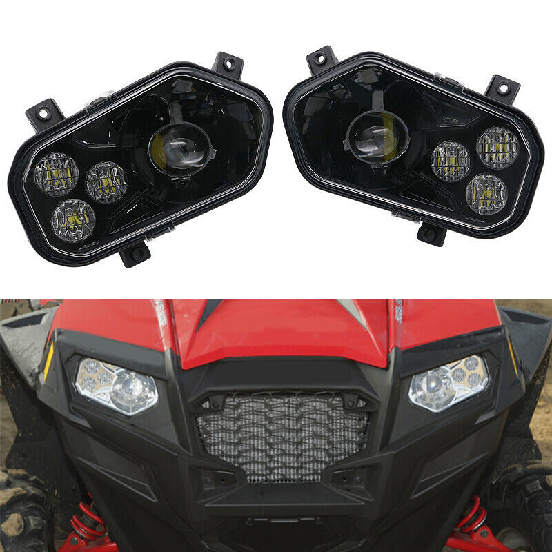 For 2011-2014 Polaris RZR 800 ATV UTV LED Conversion Headlights Kit /RZR 900 XP