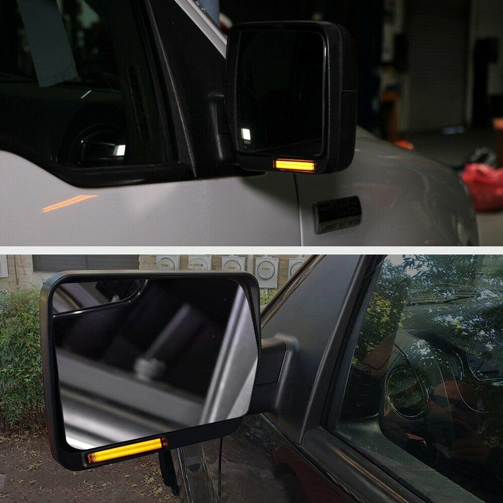 LED Under Side Mirror Turn Signal Light Bright Dynamic Sequential For Ford F-150