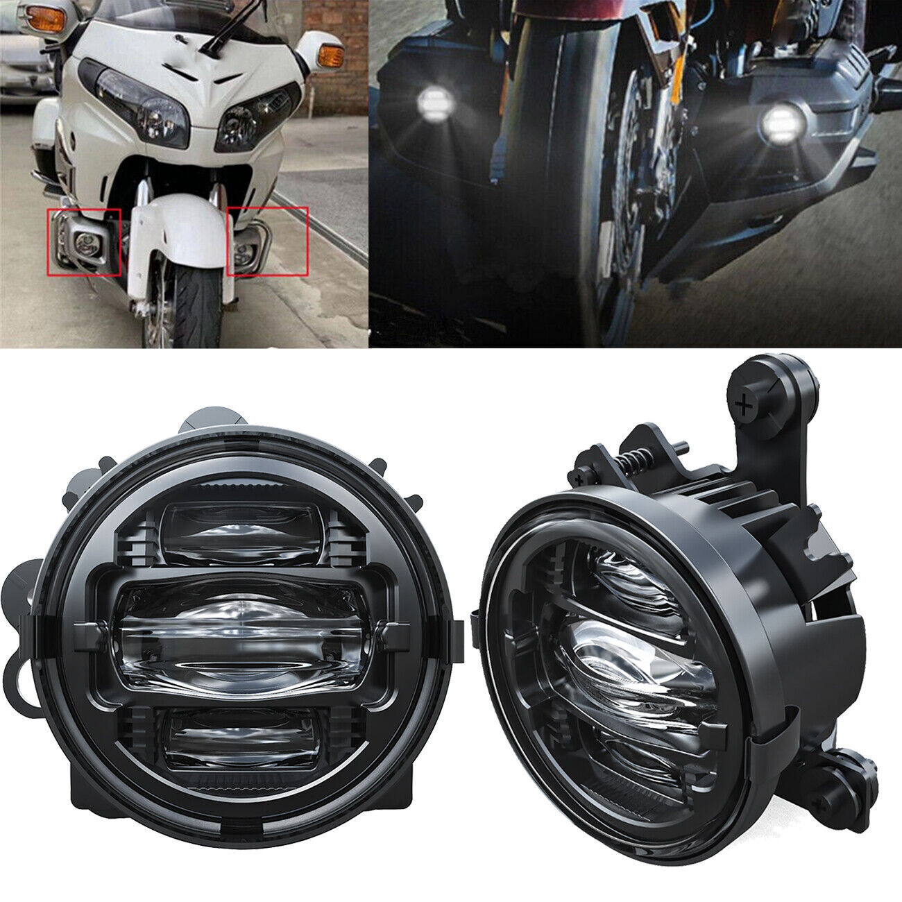 Motorcycle LED Driving Fog Lights for Honda GL1800 Gold Wing 2012-2017 DOT Lamp