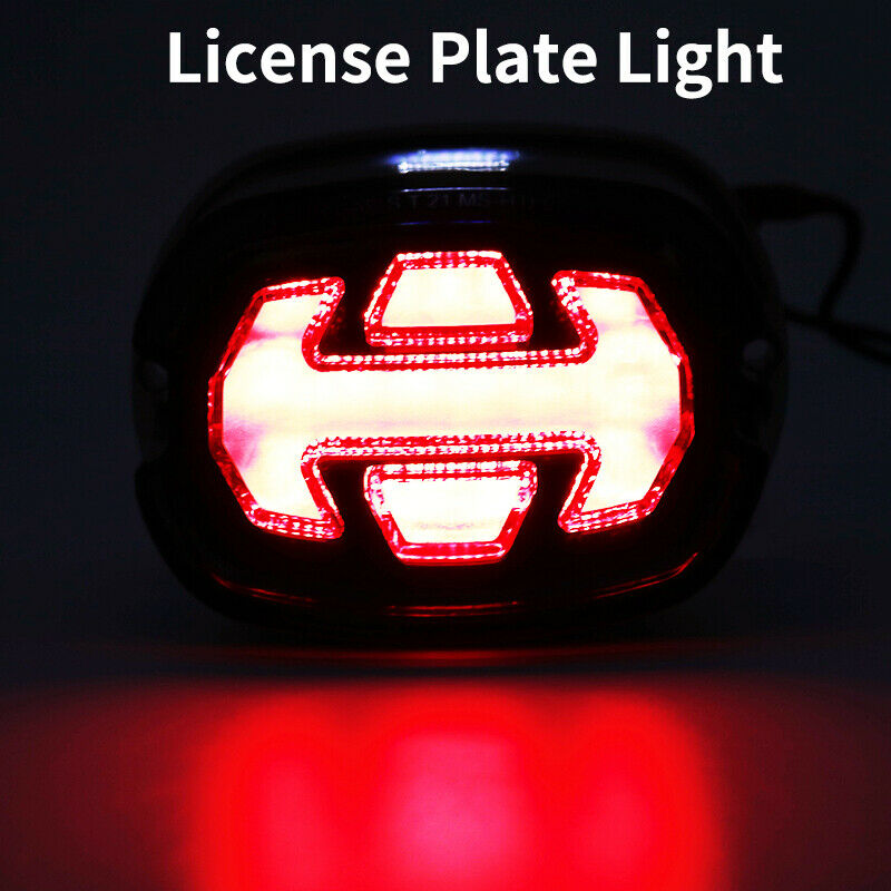 Smoke Rear Brake Turn Signals LED Tail Light For Harley Dyna Sportster Touring