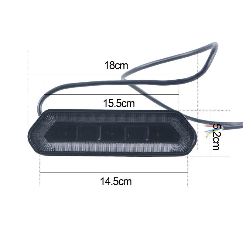 Rear Chase LED Light Bar Running Brake Reverse for Can-Am Maverick X3 RZR 1000