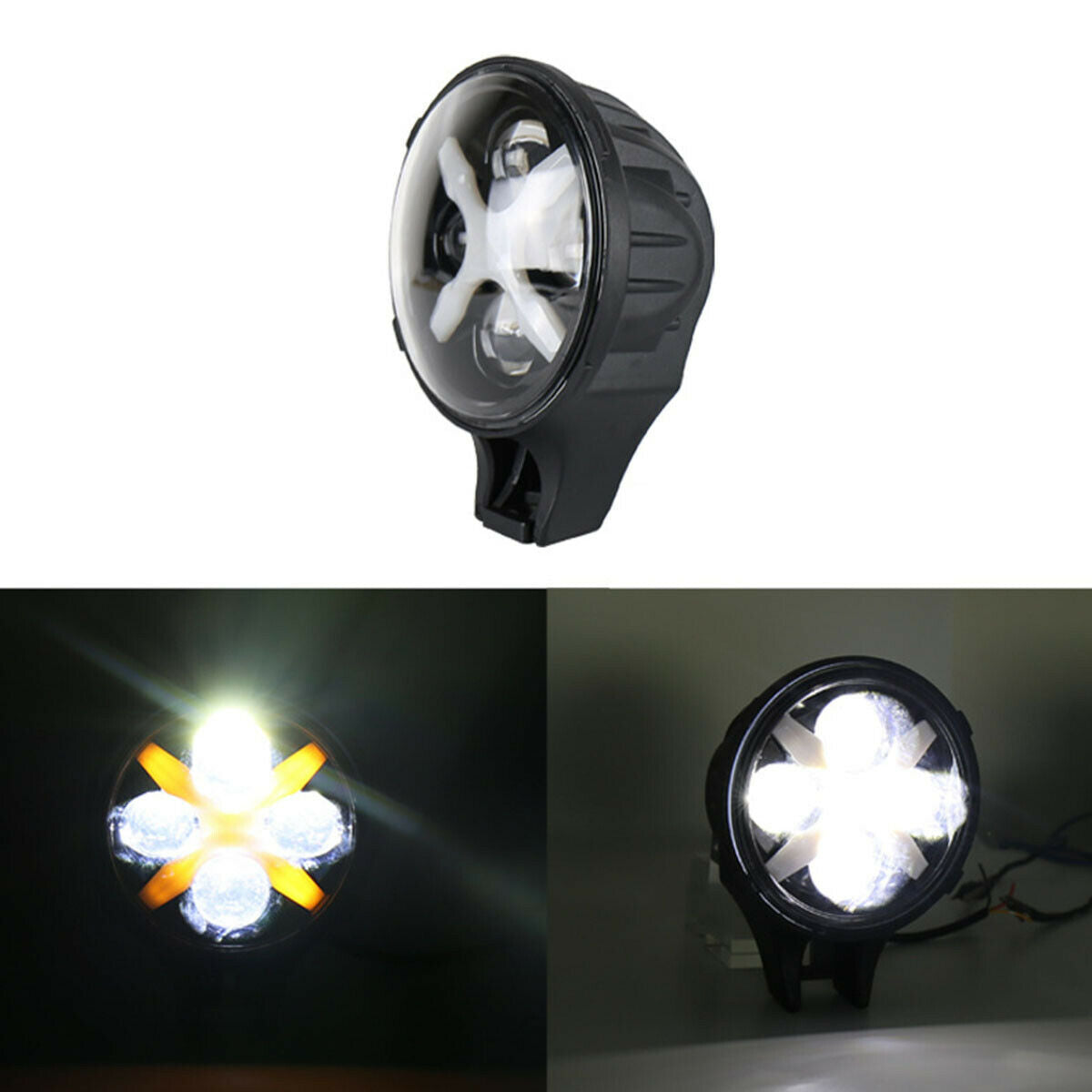2X 6" 60W Round LED Spot Light X DRL Turn Signal Waterproof For Jeep Off-road