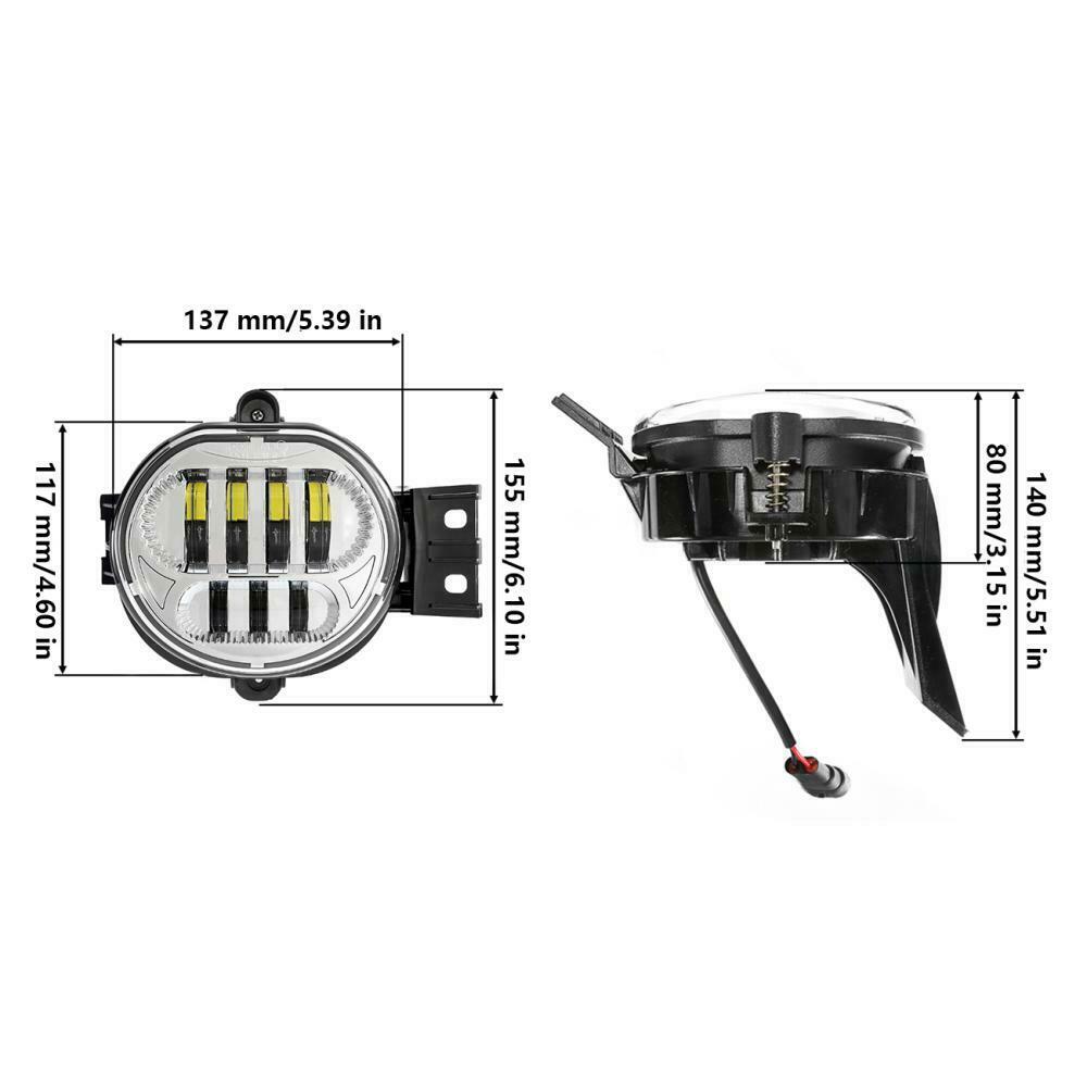 LED Fog Driving Lights Projector For Dodge Ram 1500 2500 3500 2002-2009 Pickup