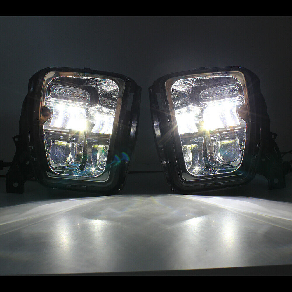 Chrome Bumper LED Fog Lights for Dodge Ram 1500 2013 2014 2015 2016 2017 2018
