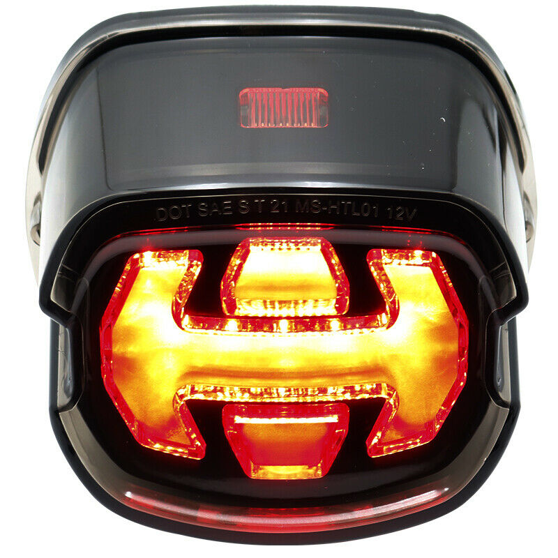 Smoke Rear Brake Turn Signals LED Tail Light For Harley Dyna Sportster Touring