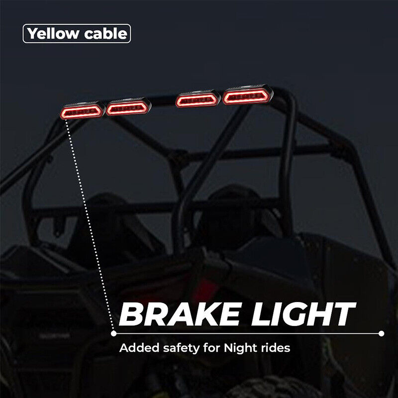 Rear Chase LED Light Bar Running Brake Reverse for Can-Am Maverick X3 RZR 1000