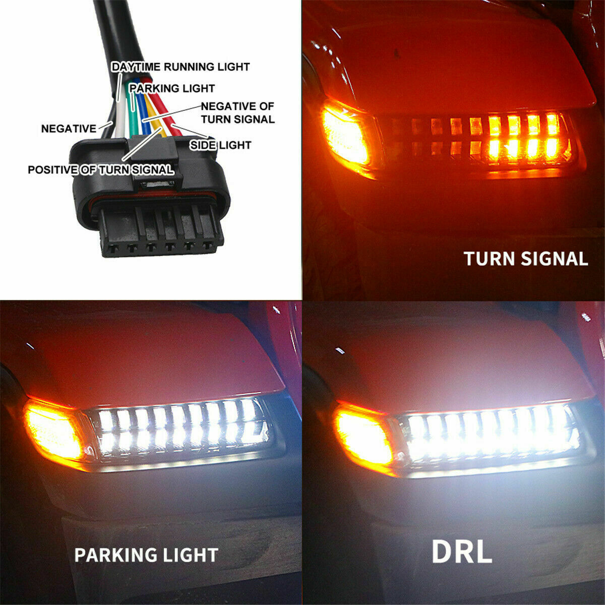 LED Sequencial Fender Lights and Running DRL Turn Signal For Jeep wrangler JL