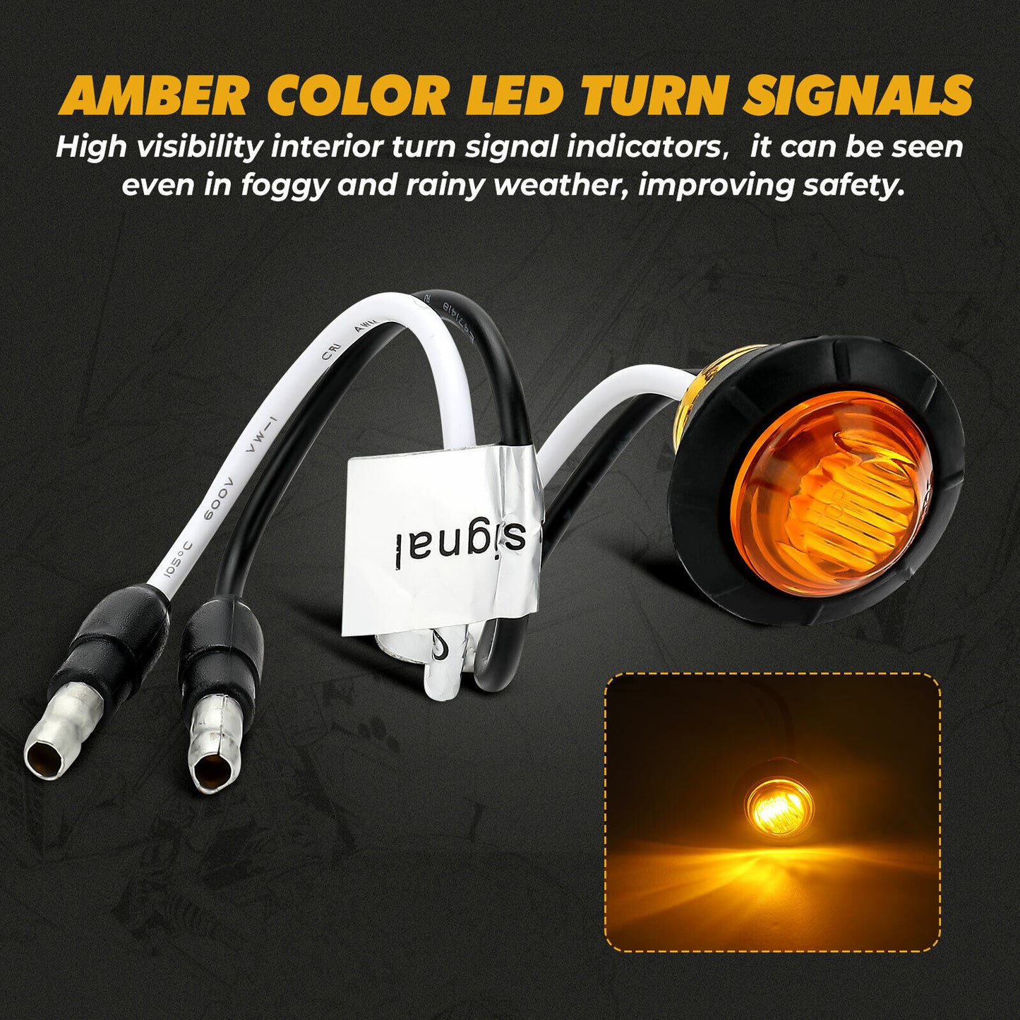 DIY UTV Turn Signal Street Light Horn Kit Column Turn Switch For Ranger RZR 1000