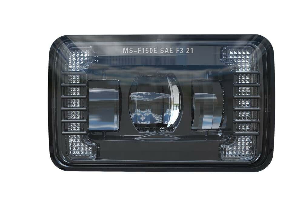 Black Pair LED Fog Lights Square Bumper Driving Lamps For Ford F150 2015-2019