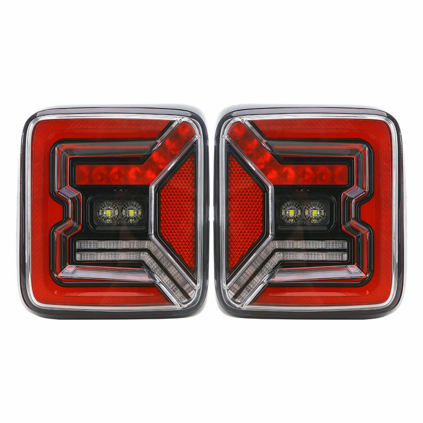 Pair LED Tail Lights Rear Lamp Break Turn Signal Light For Jeep Wrangler JL JLU