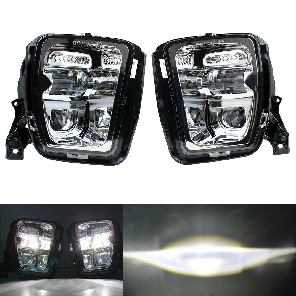 Chrome Bumper LED Fog Lights for Dodge Ram 1500 2013 2014 2015 2016 2017 2018