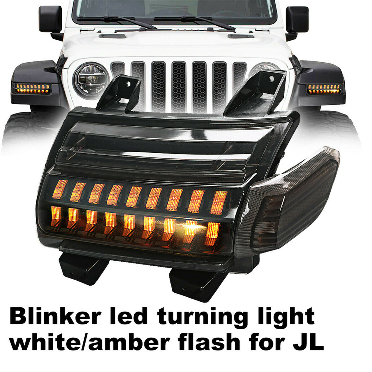 LED Sequencial Fender Lights and Running DRL Turn Signal For Jeep wrangler JL