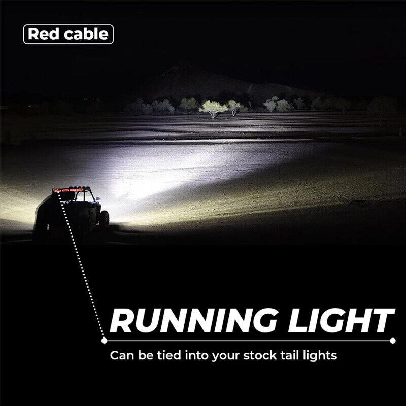 Rear Chase LED Light Bar Running Brake Reverse for Can-Am Maverick X3 RZR 1000