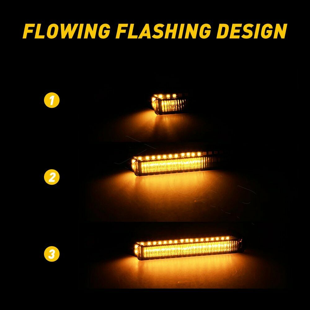 LED Under Side Mirror Turn Signal Light Bright Dynamic Sequential For Ford F-150
