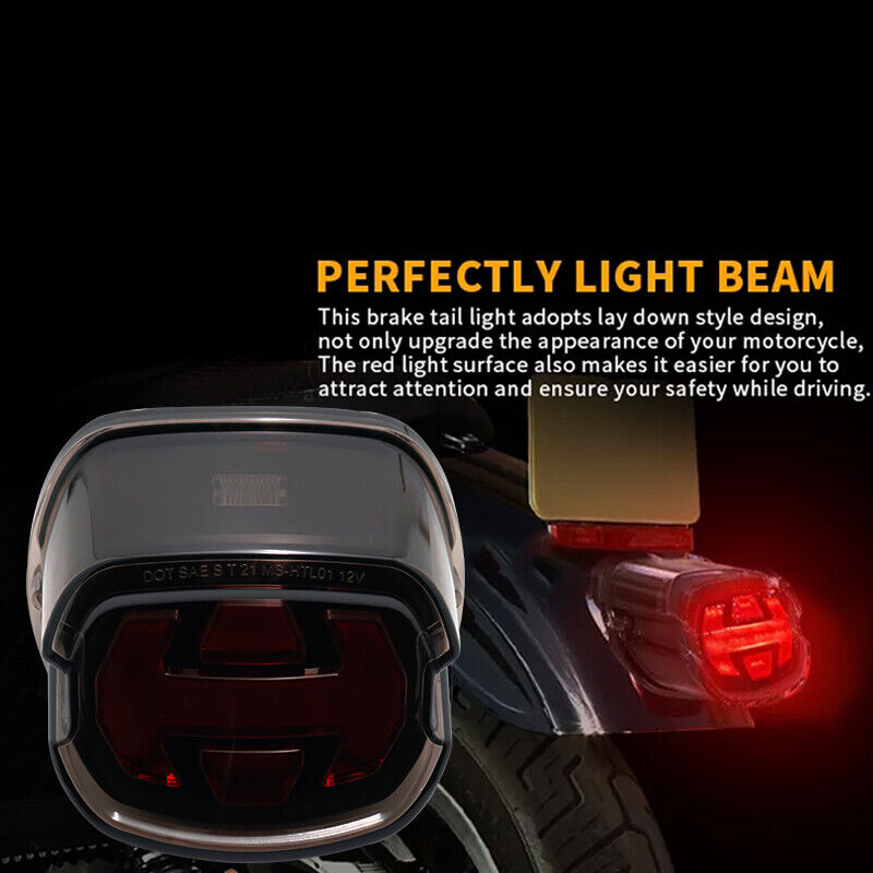Smoke Rear Brake Turn Signals LED Tail Light For Harley Dyna Sportster Touring