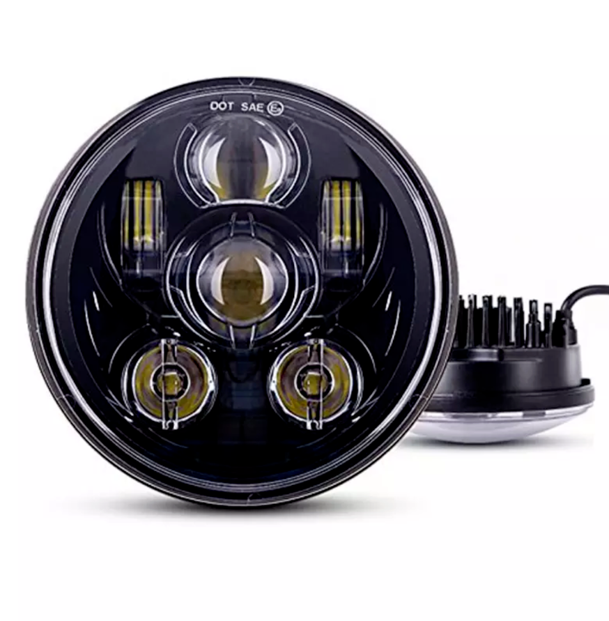 5 3/4 inch LED Headlight Plug and Play for Indian Scout and Indian Bobber